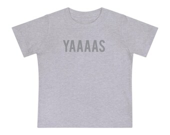 Camiseta infantil YAAAAS: camiseta minimalista para bebés y niños pequeños / Un regalo divertido para niños o niñas