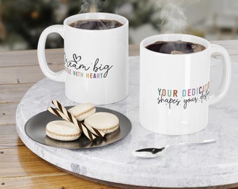 Dream Big Hustle with Heart Mug, Inspirational Mug, Motivational Mug, Quote Mug,  Inspirational Mug, Coffee Mug, Positive Affirmation Mug