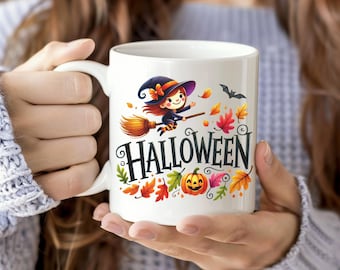 Beba su brebaje de bruja con estilo, taza de bruja espeluznante de otoño, linda taza de café de Halloween, vibraciones otoñales, taza de bruja, taza de bruja de Halloween, regalo de bruja