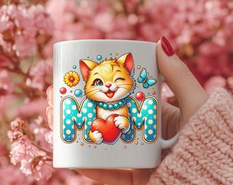 Cat Mom Mug,  Purrfect Gift for Cat Lovers, Cat Mother's Day Gift, Cat Lover Gift, Funny Cat Mug, Cat Mom Mug, Christmas Gift, Birthday Gift