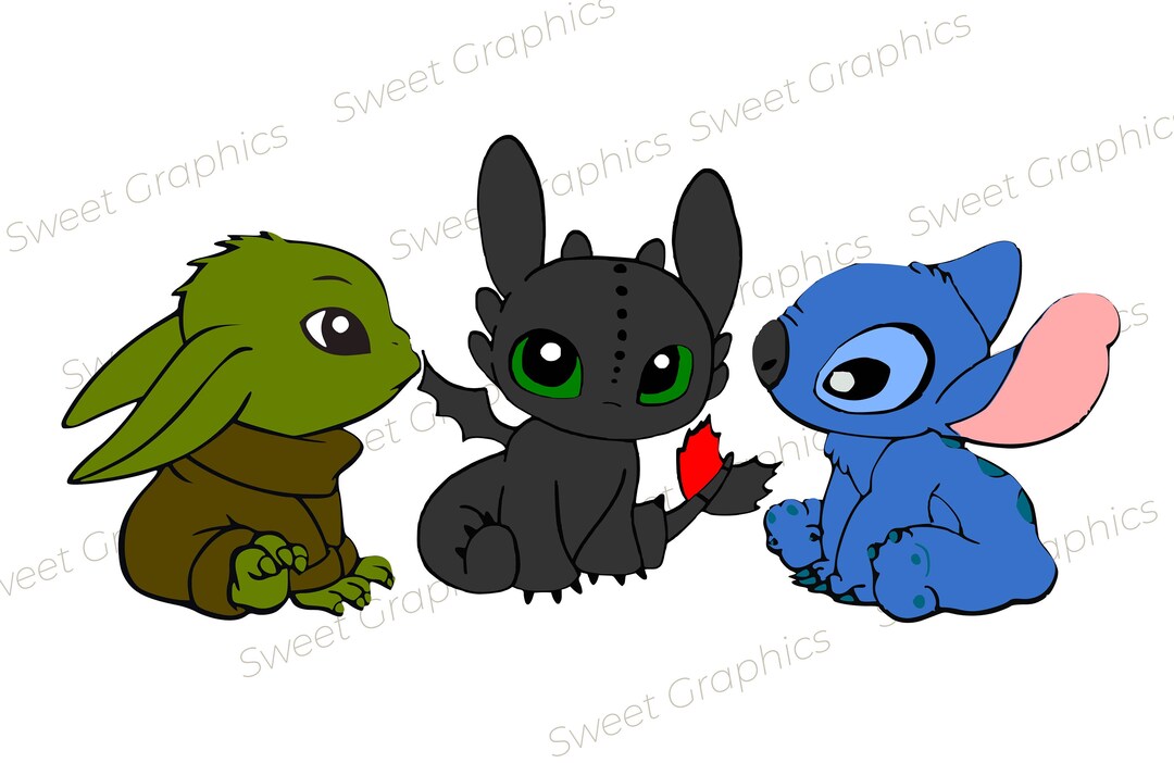 Baby Toothless, Baby Yoda, Stitch Svg Etsy