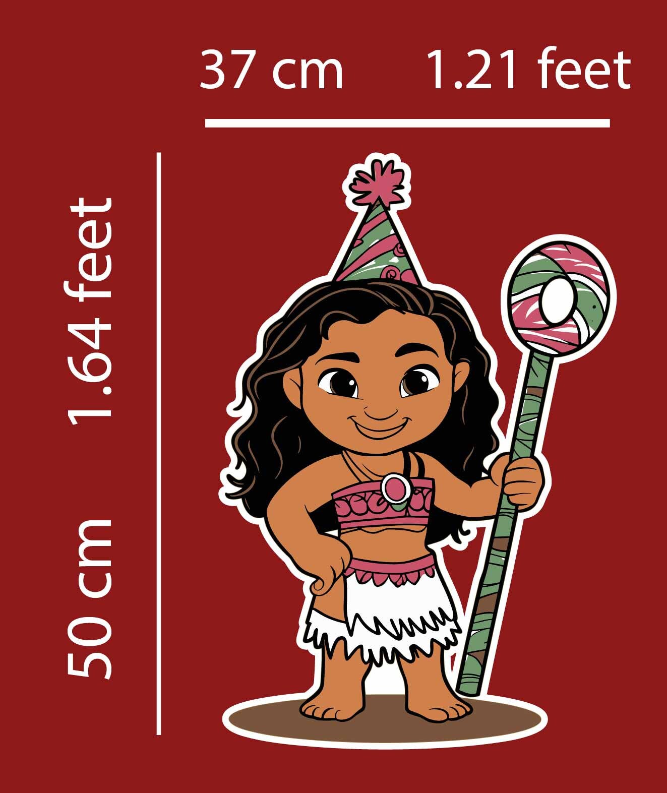 BIG DECOR Baby Moana on Sale: Printable Cutout Decor Moana, Baby Shower ...