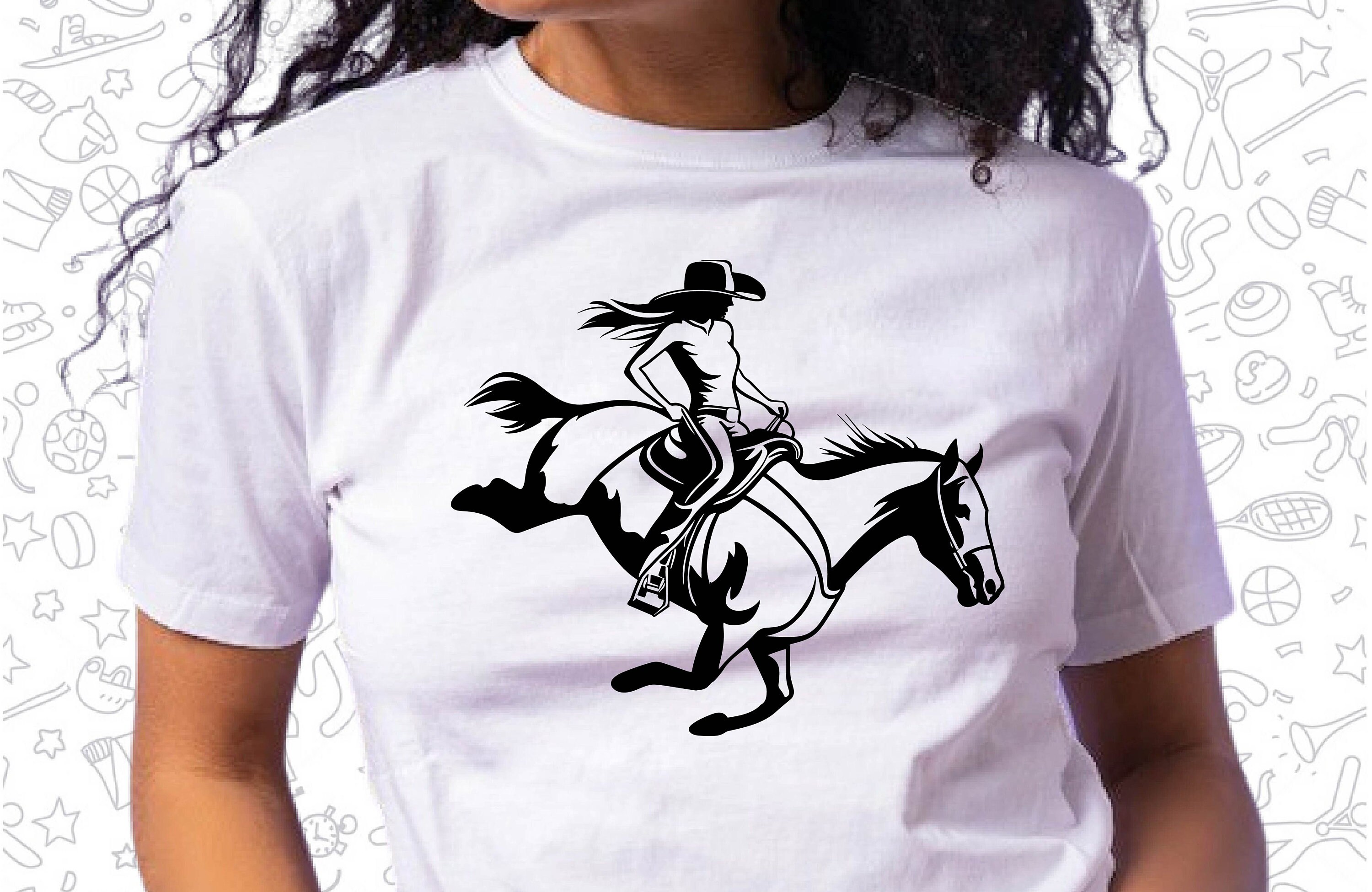 Rodeo Barrel Racer SVG Cut File | Western Graphics (svg, Png, Pdf, Dxf ...