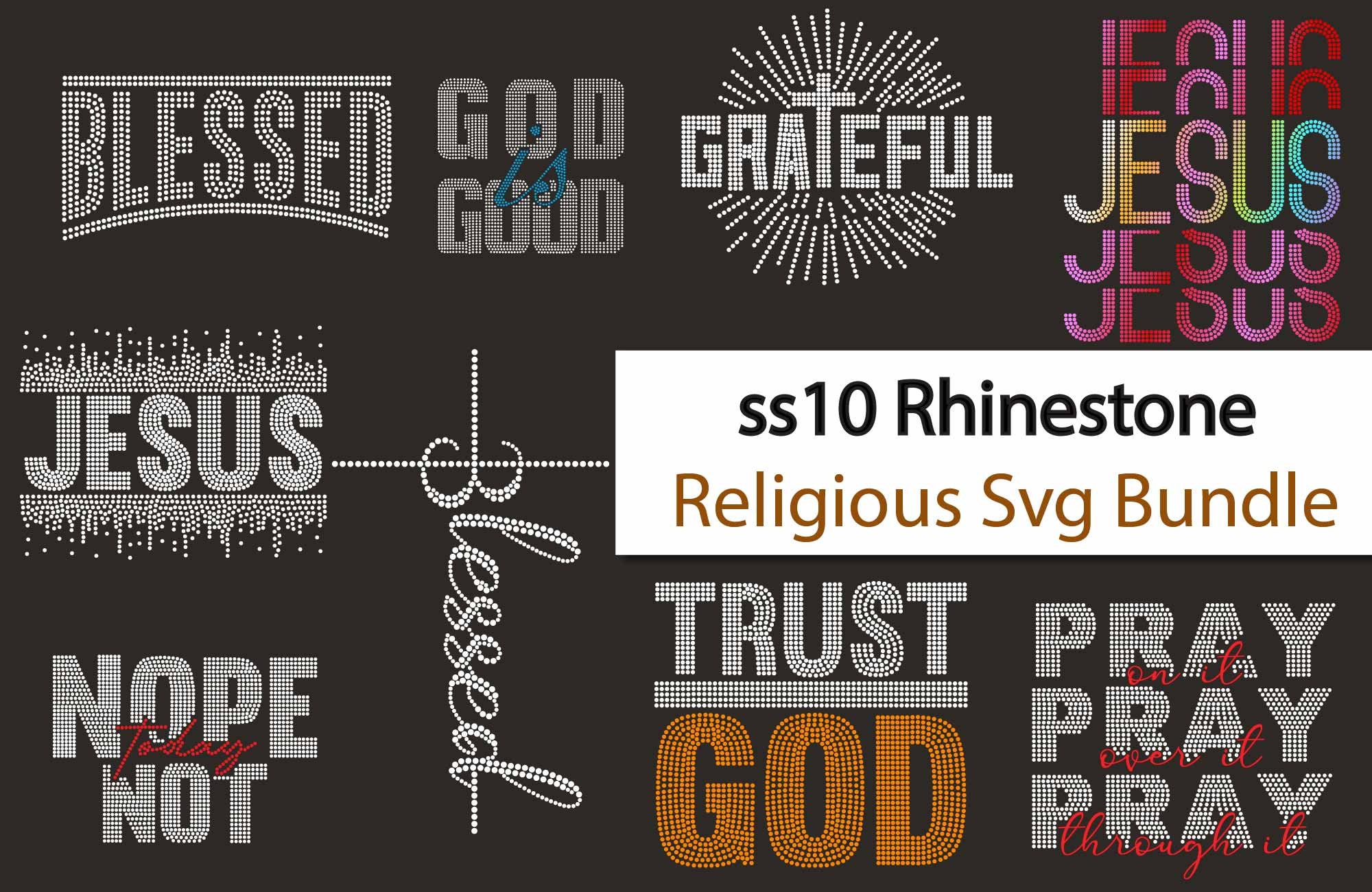 Religious Samples Rhinestone Religious Templates Bundle - Etsy