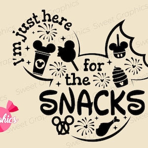 I'm just Here For The Snacks Svg