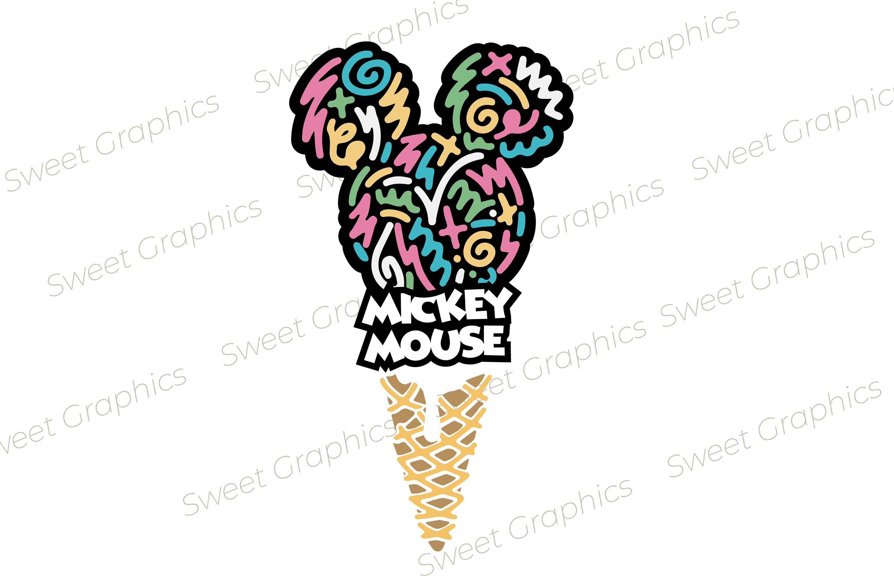 Mickey Ice Cream Svg - Etsy