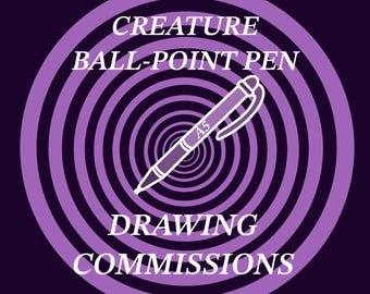 Creature Ball-Point Pen Drawings (A5)