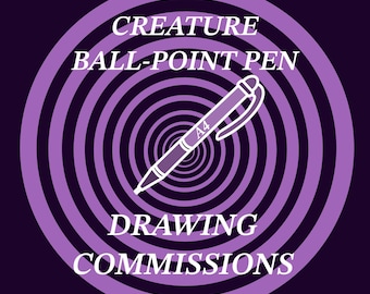 Creature Ball-Point Pen Drawings (A4)