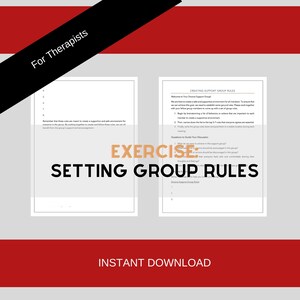 Setting Support Group Rules | Counselor Worksheets | Worksheets for Therapist |  Therapy Worksheet | Therapist Tools | Counselor Tools