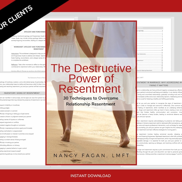 Resentment, How to Stop Resentment, Relationship Problems, Couples Counseling, Relationship Worksheet, Marriage Counseling, Relationships