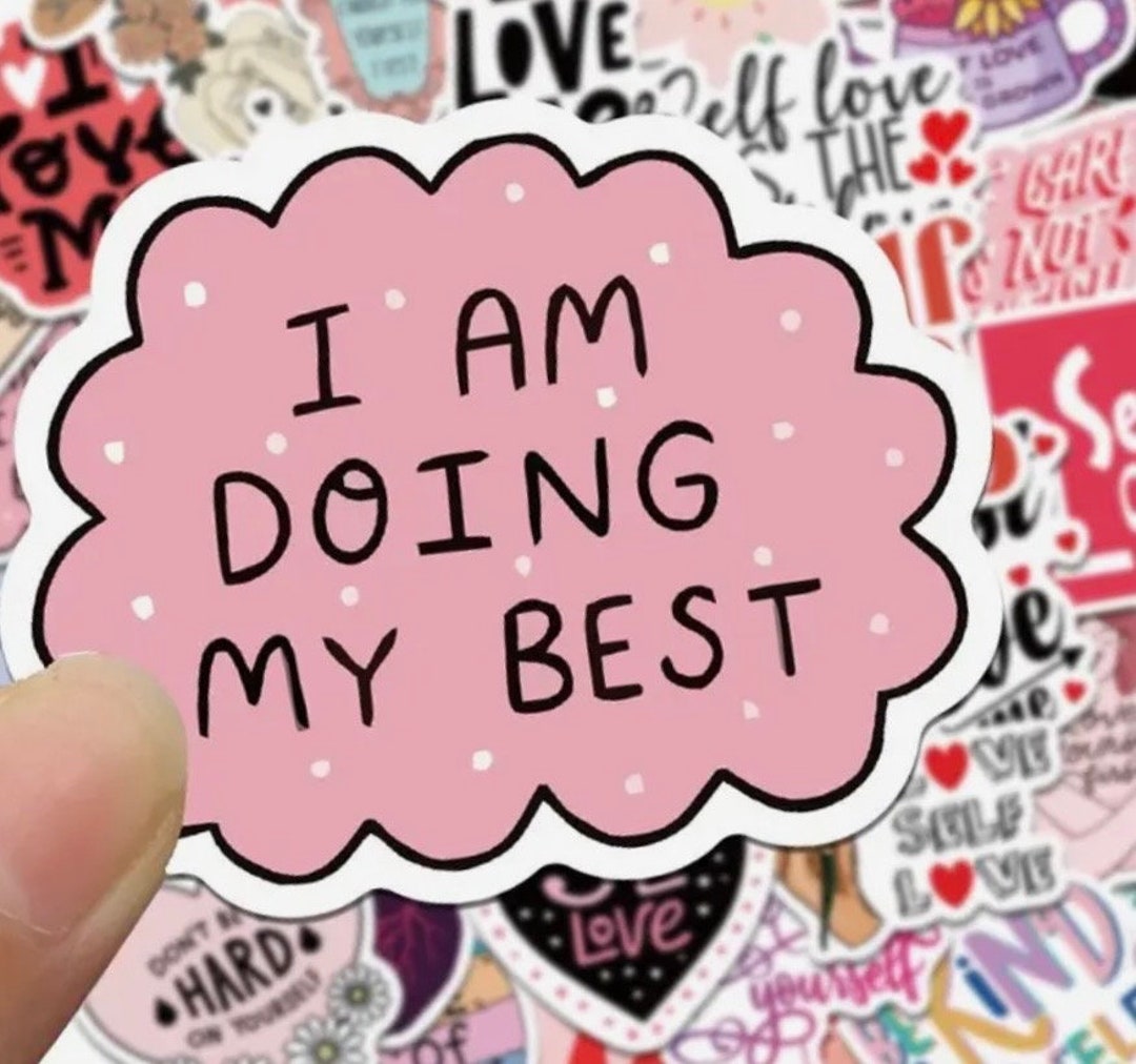 Self Love Stickers Affrimation Stickers Im Doing My Best Etsy Canada