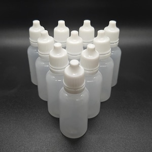 Dropper Bottles for Model Paint - 10 Pieces - 20ml with stainless steel mixing balls and funnels for acrylic hobby paints