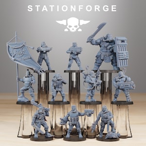28mm Grimdark Infantry – Grim Guard Hunters for Sci-Fi Wargaming [Station Forge]
