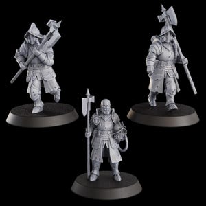 Conquistador Vanguard - 3x Monopose Models for 28mm Wargaming - 16K Print Resolution [Torquemada&#39;s Inquisition] Trench Crusade Compatible