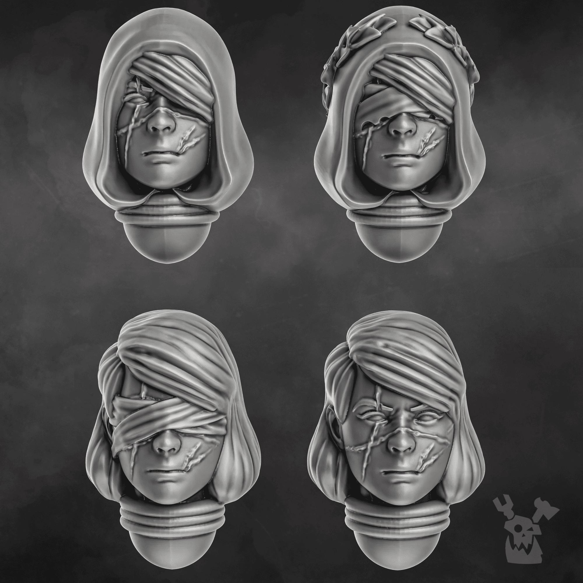 Battle Sisters Heads - Scarred Veterans [Dakka Dakka]