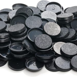 Plastic Bases [Multiple Sizes] – 25mm, 28.5mm, 32mm, 40mm, 50mm Round Bases for 28mm Wargaming & RPG Miniatures | Durable Injection Molded