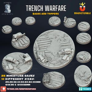 Trench Warfare Resin Bases [Admiral Apocalypse]