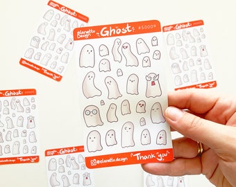 Cute Ghost Stickers for Halloween Spooky stickers Spooky stickersheets halloween stickers cute halloween stickers Halloween ghosts sticker