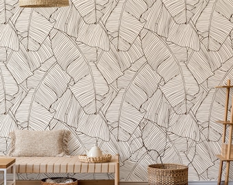 Banana Leaf Wallpaper: Tropical Leaves Mural, Peel and Stick