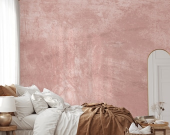 Pink Abstract Wallpaper: Peel and Stick Stone Texture Mural