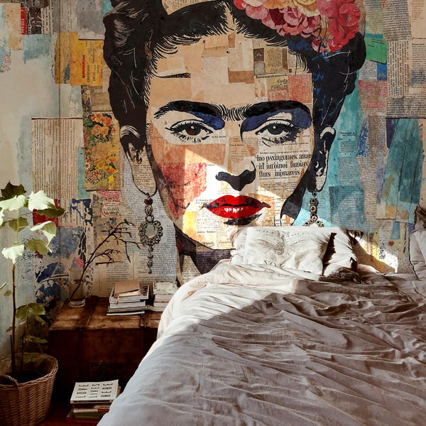 Frida Kahlo Mural: Peel and Stick Removable Wallpaper