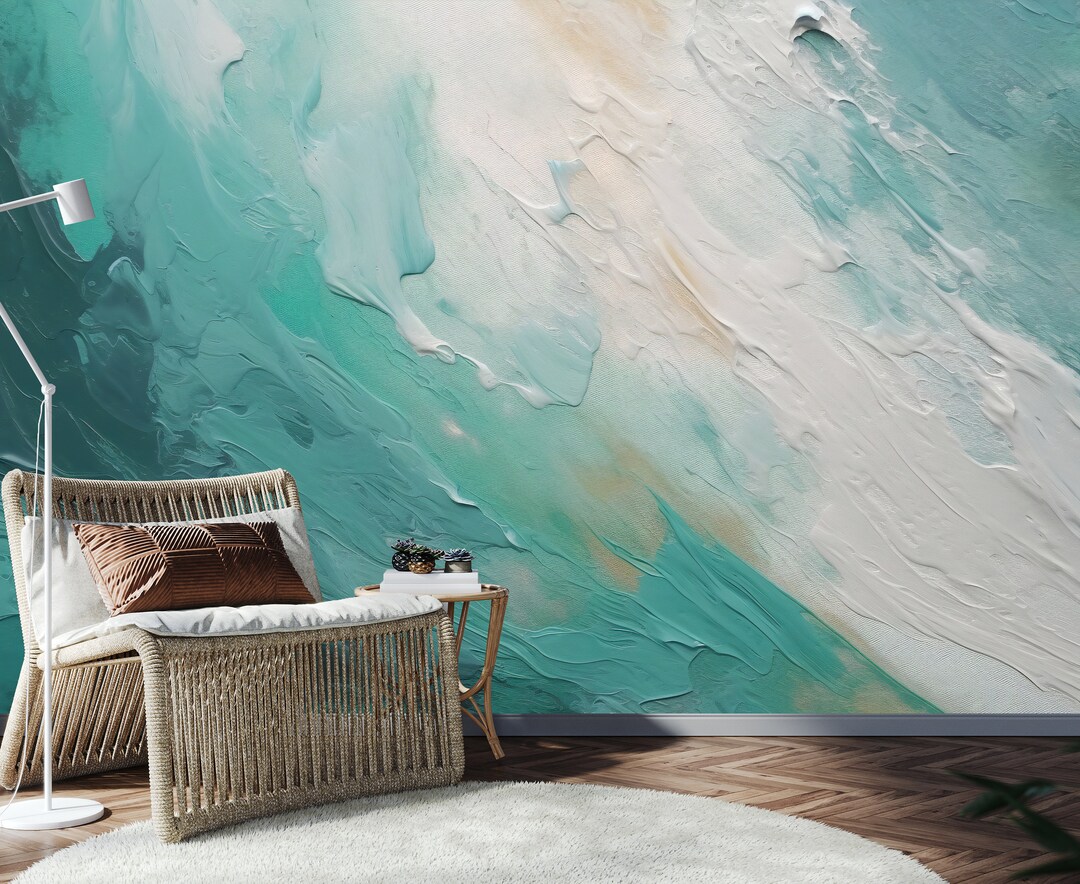 Modern Painting Soft Color Wallpaper, Abstract Wallpaper, Peel and