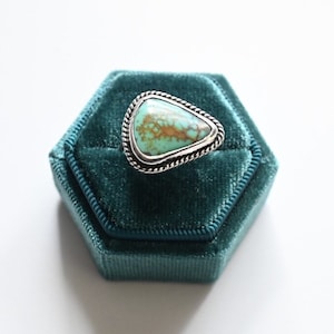 Turquoise Ring | Sterling Silver 925 | Handmade | Statement ring | Boho ring | Jewelry | Gift For Her | Gemstone | silver ring | Size 7 Ring