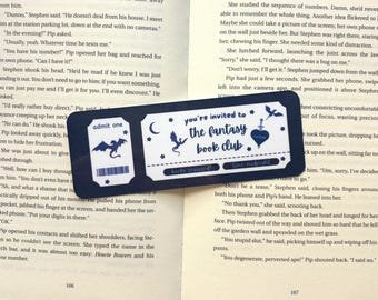 Fantasy Dragon Book Club Ticket Bookmark