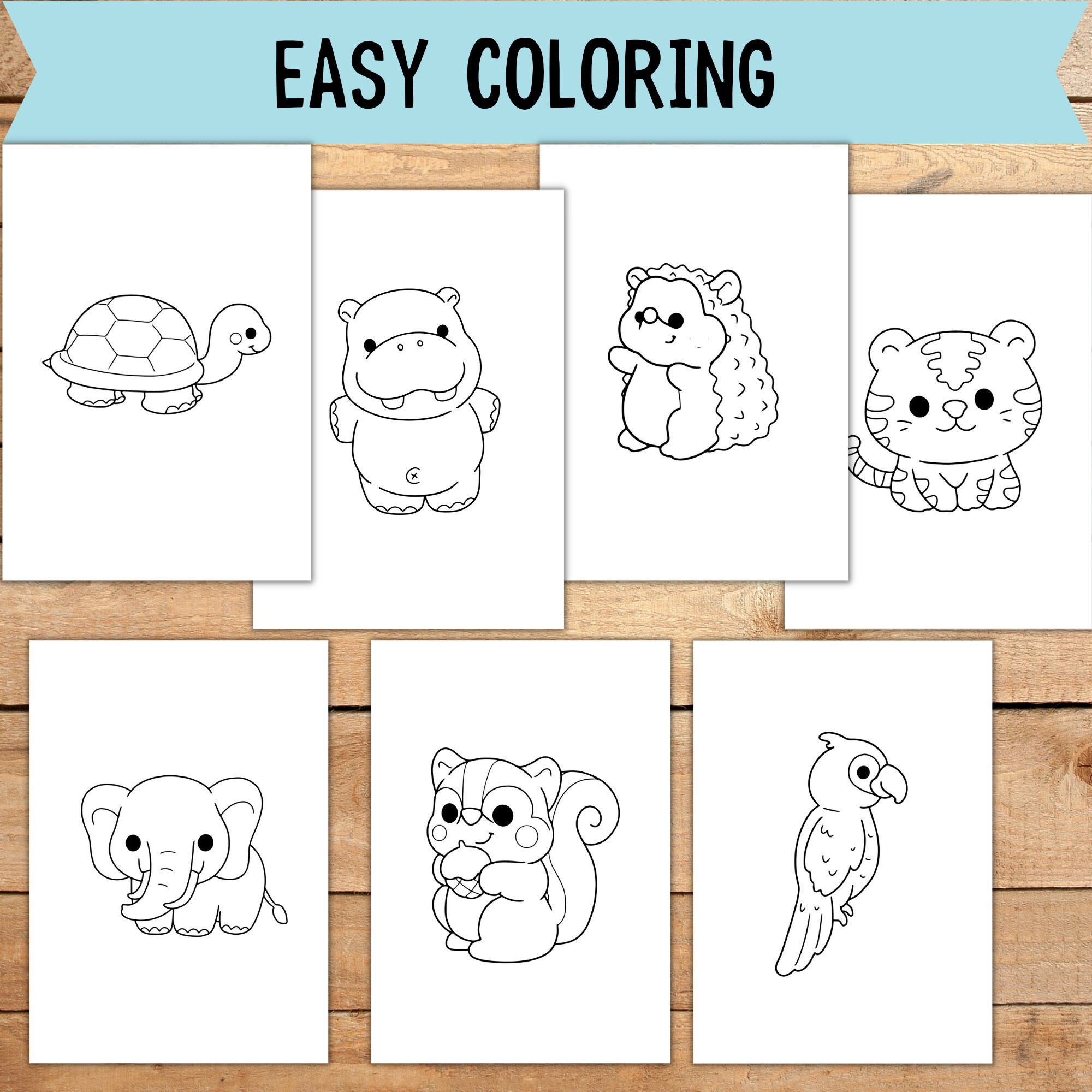 50 PAGES COLORING BOOK, Coloring Pages for Toddlers and Kids
