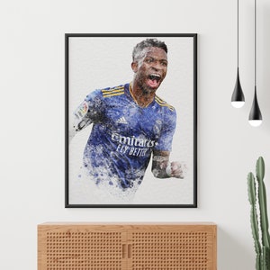 Vinicius Jr. Poster: Stunning Digital Art for Football Enthusiasts, High-Quality Digital Download