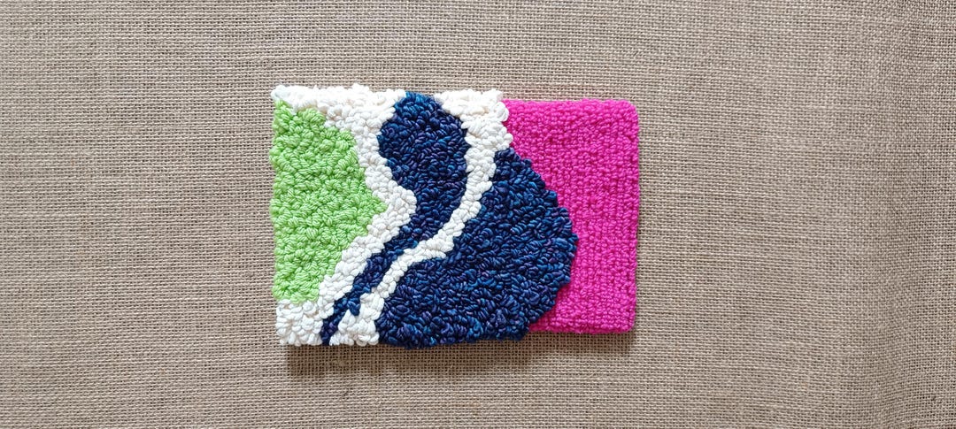 Merging Designed Rug Merging Together 3, Hand Hooked Wool Rug, Wall Art, Modern ...