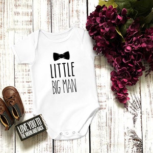 Baby Little Big Man Cute Classic Short Sleeve Bodysuit Onesie