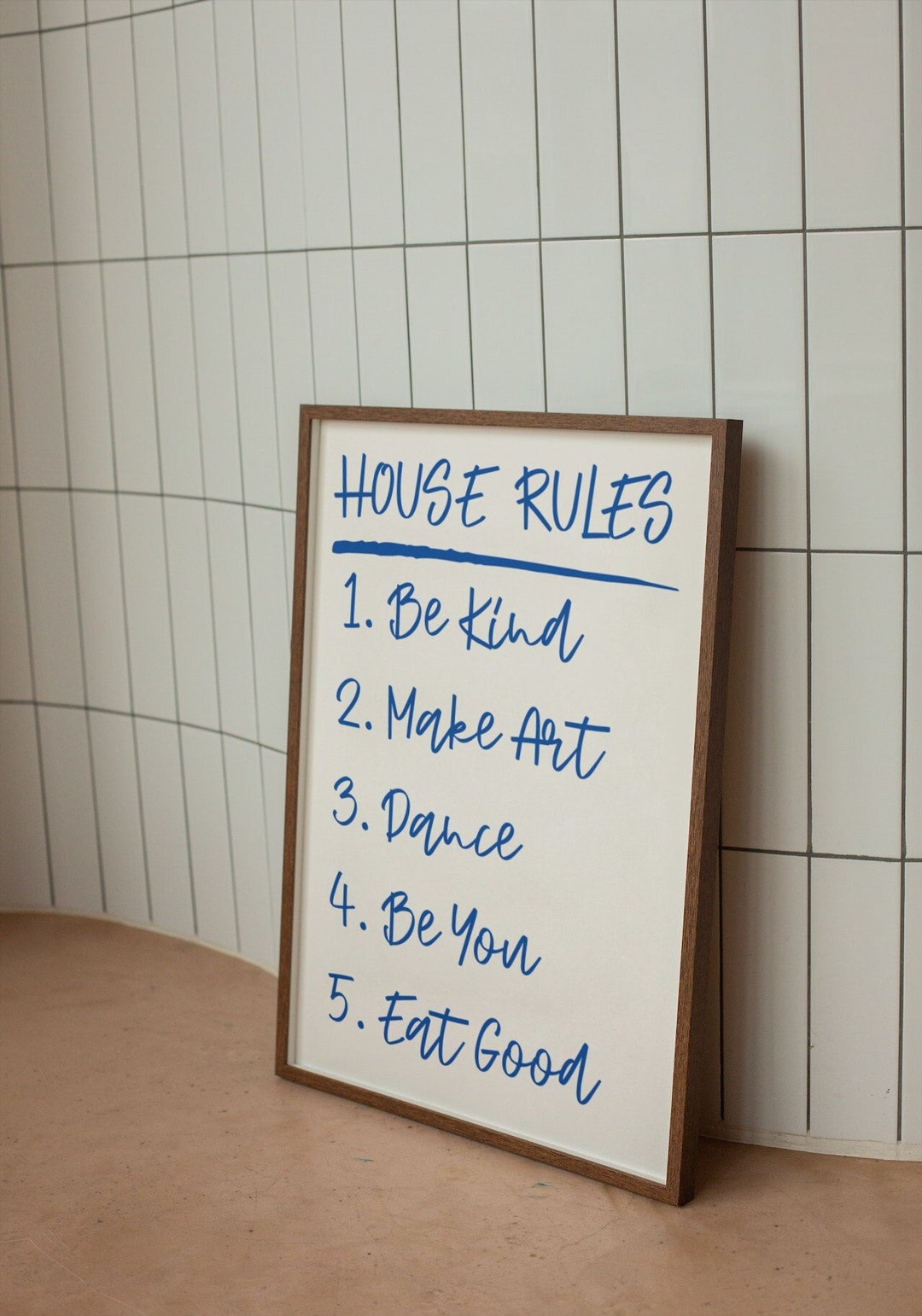 House Rules Wall Art Minimalist Wall Print Modern Art Etsy