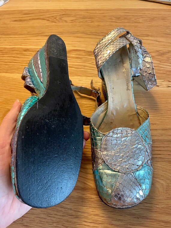 1970s original Terry De Havilland metallic snakeskin … - Gem