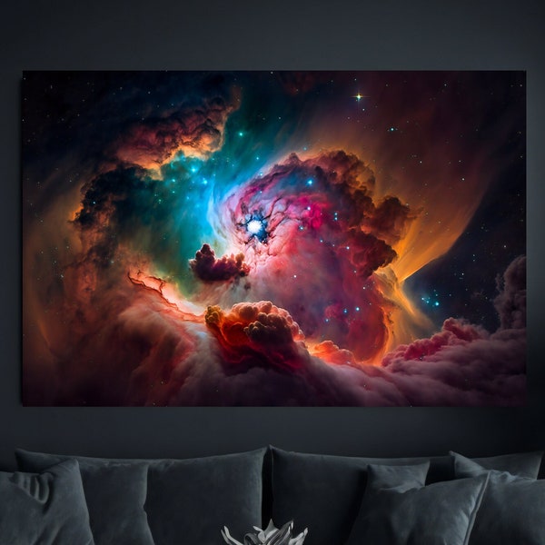 Orion Nebula Galaxy Photography, Astrophotography Canvas Print, Universe Art, Astronomy Gift, Space Exploration, Cosmic Decor, Celestial