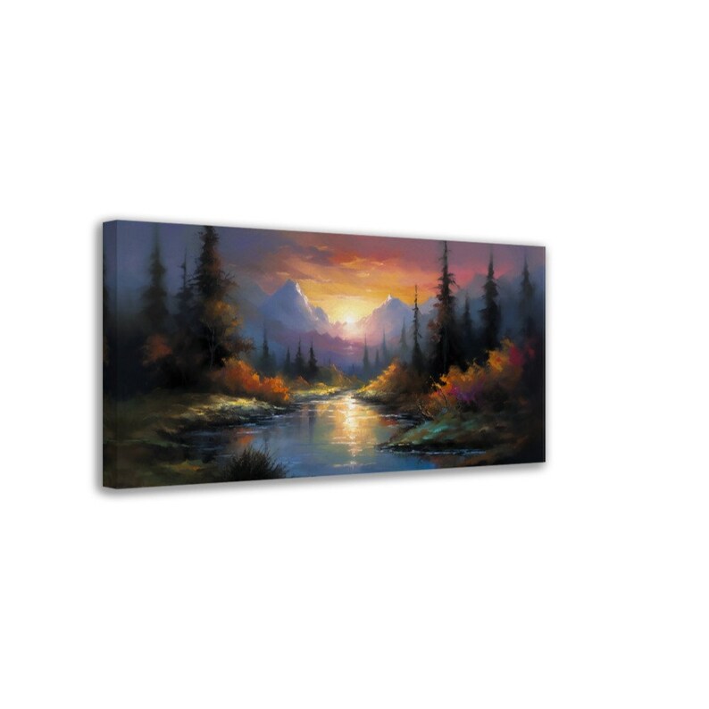 Banff National Park Sunset Canvas Print: Mountain Landscape Wall Art - Etsy