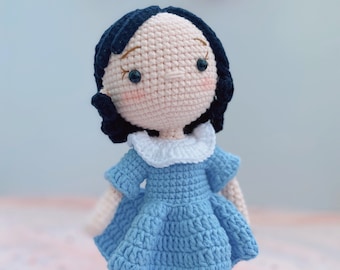 Muñeca terminada de ganchillo, linda muñeca de punto, muñeca de ganchillo hecha a mano para niños, juguetes hechos a mano, juguete de muñeca princesita de ganchillo, regalo para niños