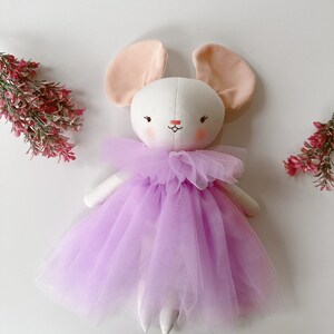 Fabric Rat Doll Mouse Doll Baby Soft Princess Rat Doll, Stuffed Heirloom Doll, Rag Doll Birthday Gift Clothes Doll Valentine Doll Decor Doll