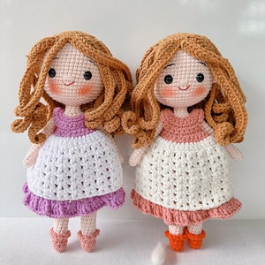 Princess Crochet Doll With Detachable Skirt, Stuffed Crochet Doll, Soft Toy For Kids Nursery Decor Baby Shower Christmas