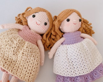 Princess Crochet Doll With Detachable Skirt, Stuffed Crochet Doll, Soft Toy For Kids Nursery Decor Baby Shower Christmas