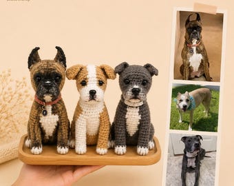 Custom Dog Portrait, Doll From Photo, Personalized Crochet Pet, Gift For Pet Parents, Gift For Pet Lovers Look Alike Pet Doll Memorial Gift
