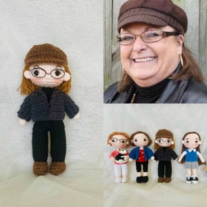 Custom Crochet Doll, Custom Portrait Doll, Custom Crochet Doll, Custom Stuffed Doll, Personalized Gifts, Gift for Mom Dad Christmas Gift
