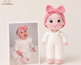 Custom Couple Doll From Photo Wedding Portrait Doll Look Alike Crochet Doll Personalized Wedding Gift For Bride And Groom Anniversary Gift
