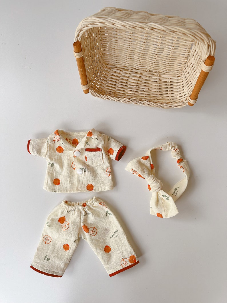 Muñeca durmiente hecha a mano, muñeca conejito pijama, muñeca de algodón BaBy, muñeca con ropa, muñeca reliquia, muñeca de tela, muñeca de trapo conejito, regalo para niños Outfit Only