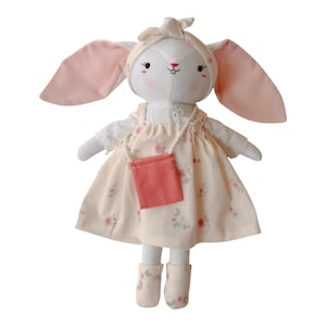SPECIAL DESIGN Handmade Christmas Bunny Doll Handmade Bunny Doll Plush Toys Clothes Doll Fabric Doll Rag Doll Easter Birthday Gift For Kid