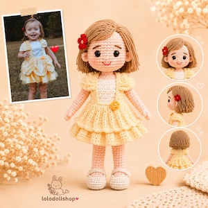 カスタムベビー人形 ハンドメイド ベビーギフト ベビーシャワー記念品 写真から作るパーソナライズされたかぎ針編み人形 ベビーハンドメイド ベビーギフト 新生児ギフト