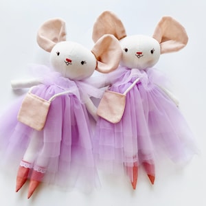 Fabric Rat Doll Mouse Doll Baby Soft Princess Rat Doll, Stuffed Heirloom Doll, Rag Doll Birthday Gift Clothes Doll Valentine Doll Decor Doll