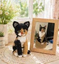Custom Crochet Cat From Photo, Personalized Pet Memorial Cat, Handmade Stuffed Cat Doll, Look Alike Cat Gift product logo