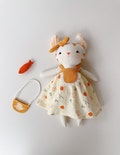 Handcrafted Cat Doll, Soft Doll Nature Linen Fabric, Handmade Stuffed Animal Toy, Unique Art Doll, Doll Clothes For Girls, Gift For Kids product logo
