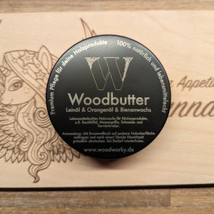 Premium wood butter from Woodworky natural and food-safe protection for cutting boards, furniture, solid wood and wooden surfaces image 6